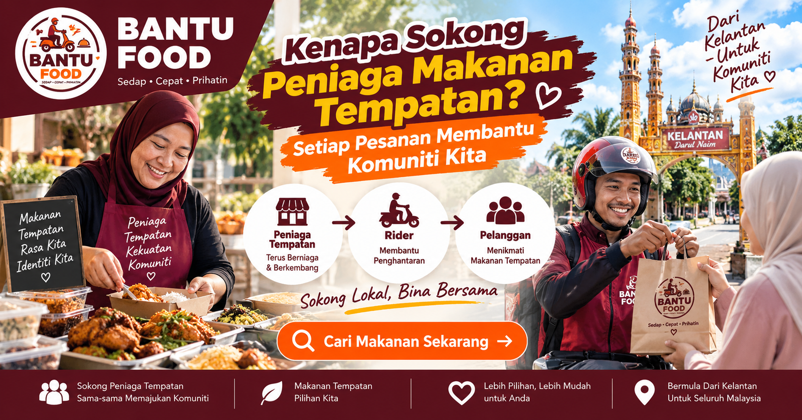 Kenapa Sokong Peniaga Makanan Tempatan? Setiap Pesanan Membantu Komuniti Kita