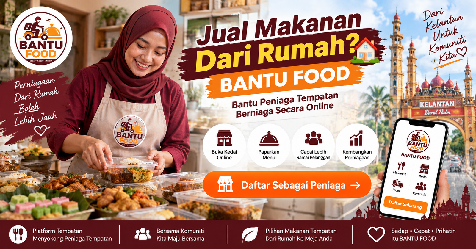 Jual Makanan Dari Rumah? BANTU FOOD Bantu Peniaga Tempatan Berniaga Secara Online